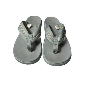 CHACO Size 8 CHILLOS FLIP SADIE AQUA GREY FLIP FLOP SANDALS Women’s Thong #S81-3